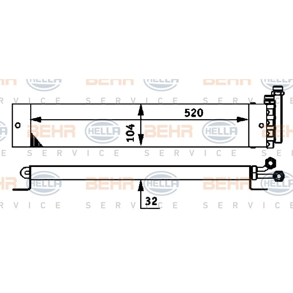 Слика на Ладник за масло HELLA BEHR  SERVICE  PREMIUM LINE 8MO 376 725-341 за камион Iveco Turbostar 190-48 T - 476 коњи дизел