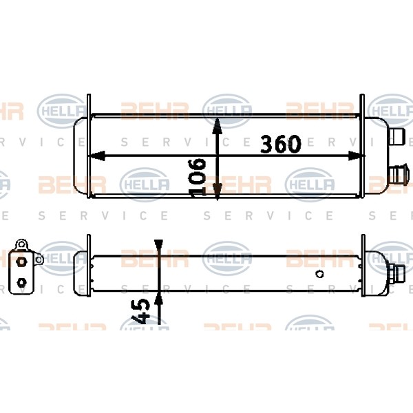 Слика на Ладник за масло HELLA BEHR  SERVICE  PREMIUM LINE 8MO 376 725-711 за Mercedes SL (r129) 300 SL-24 (129.061) - 231 коњи бензин