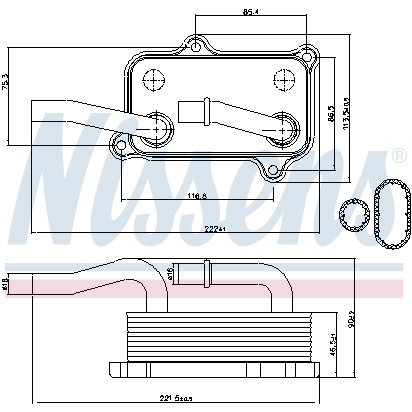 Слика на Ладник за масло NISSENS 90599 за Mercedes CLK (c208) 430 (208.370) - 279 коњи бензин