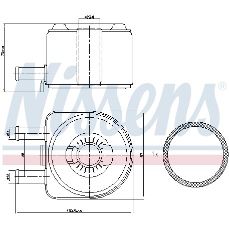 Слика на Ладник за масло NISSENS 90603 за Citroen C5 RC Hatchback 2.2 HDi (RC4HXE) - 133 коњи дизел