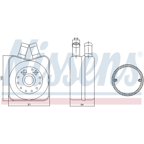 Слика на Ладник за масло NISSENS 90606 за Skoda Laura (1Z3) 1.6 MultiFuel - 102 коњи Бензин/Етанол