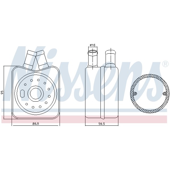 Слика на Ладник за масло NISSENS 90608 за Seat Exeo ST (3R5) 1.6 - 102 коњи бензин