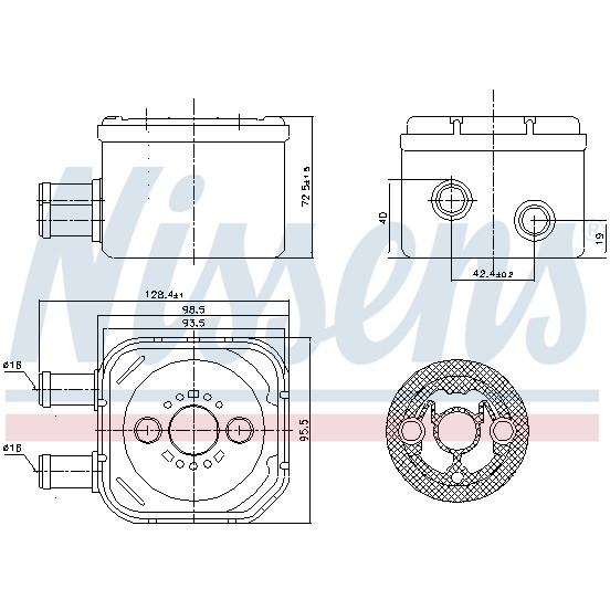 Слика на Ладник за масло NISSENS 90652 за Audi A4 Avant (8D5, B5) 2.4 - 165 коњи бензин