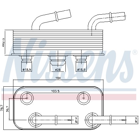 Слика на Ладник за масло NISSENS 90657 за BMW 3 Touring E46 318 i - 116 коњи бензин