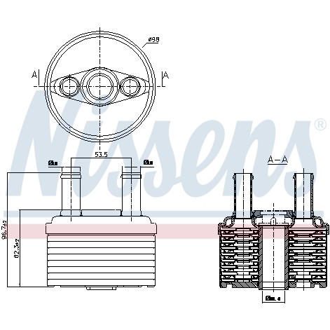 Слика на Ладник за масло NISSENS 90664 за VW Touran (1T) 2.0 FSI - 150 коњи бензин