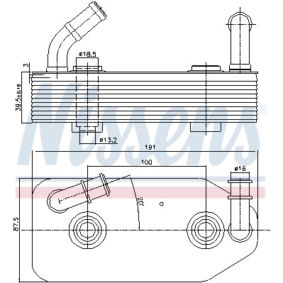 Слика на Ладник за масло NISSENS 90667 за VW Beetle (9C1,1C1) 1.9 TDI - 101 коњи дизел