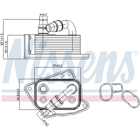 Слика на Ладник за масло NISSENS 90688 за BMW 3 Sedan E46 316 i - 105 коњи бензин