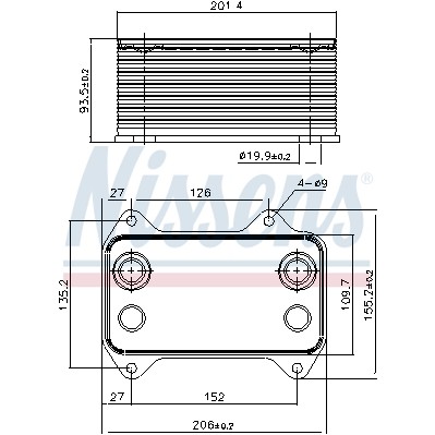 Слика на Ладник за масло NISSENS 90690 за камион DAF CF 85 FA 85.430 - 428 коњи дизел