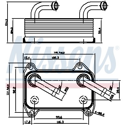 Слика на Ладник за масло NISSENS 90707 за Volvo S40 Sedan (VS) 1.8 LPG - 122 коњи Бензин/Автогаз (LPG)