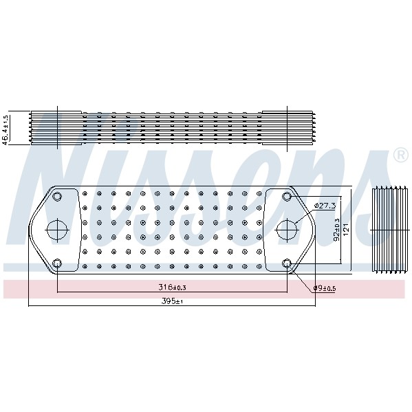 Слика на Ладник за масло NISSENS 90715 за Toyota HiAce 3 Box (H50) 2.0 - 101 коњи бензин