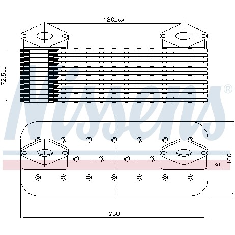 Слика на Ладник за масло NISSENS 90757 за камион Setra Series 400 TopClass S 415 HD - 503 коњи дизел