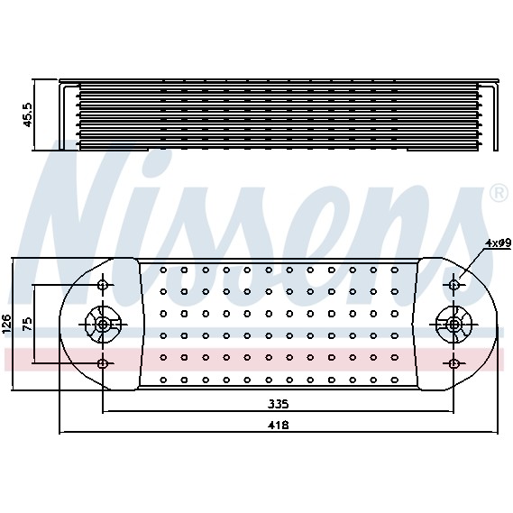 Слика на Ладник за масло NISSENS 90764 за Mitsubishi Space Wagon (D0 V-W) 2.0 GLXi (D04W) - 101 коњи бензин