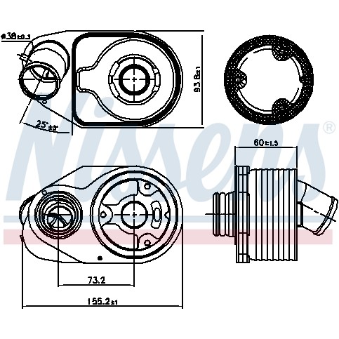 Слика на Ладник за масло NISSENS 90888 за Fiat Ducato BUS 250 130 Multijet 2,3 D - 131 коњи дизел