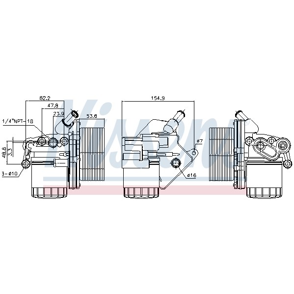 Слика на Ладник за масло NISSENS 90893 за Ford Transit Bus 2014 2.2 TDCi - 100 коњи дизел