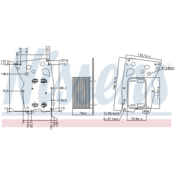 Слика на Ладник за масло NISSENS 90902 за BMW 1 F21 125 d - 211 коњи дизел