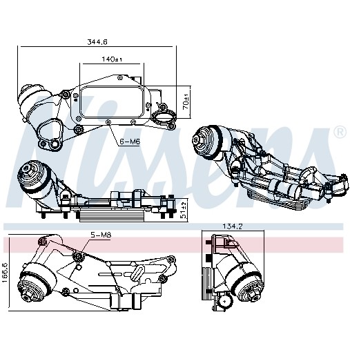 Слика на Ладник за масло NISSENS 90930 за Opel Vectra C 1.8 - 140 коњи бензин