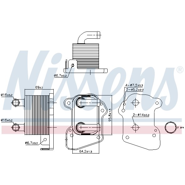 Слика на Ладник за масло NISSENS 90978 за Opel Astra H Hatchback 1.7 CDTI - 100 коњи дизел