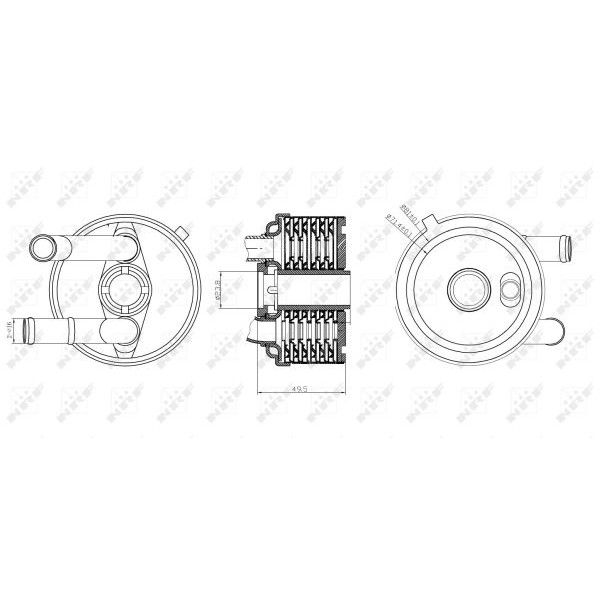 Слика на Ладник за масло NRF 31187 за VW Polo 4 (9n) 1.6 16V - 105 коњи бензин