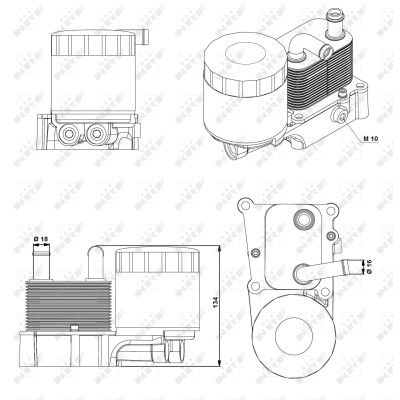 Слика на Ладник за масло NRF 31193 за Ford Fiesta 3 (gfj) 1.8 D - 60 коњи дизел