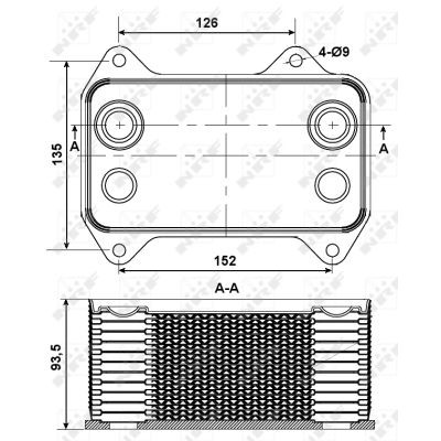 Слика на Ладник за масло NRF 31195 за Lancia Y (840A) 1.1 (840AE) - 54 коњи бензин