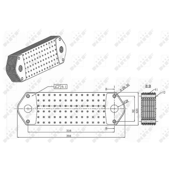 Слика на Ладник за масло NRF 31196 за Kia Opirus (GH) 3.5 - 203 коњи бензин