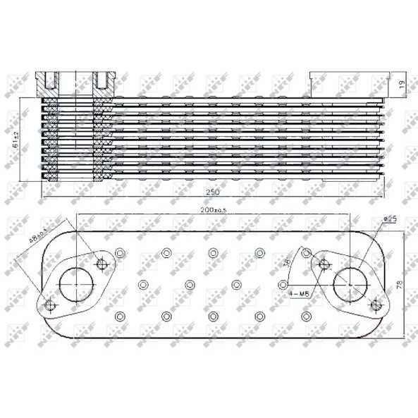 Слика на Ладник за масло NRF 31252 за камион MAN TGA 18.310, 18.320 FK, FLK, FK-L, FLRK - 310 коњи дизел