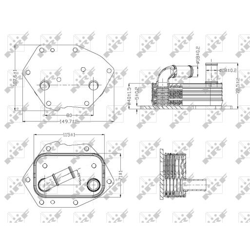 Слика на Ладник за масло NRF 31313 за Land Rover Discovery Sport (LC) 2.2 D 4WD - 150 коњи дизел