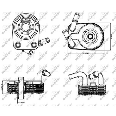 Слика на Ладник за масло NRF 31322 за Fiat Doblo Cargo 223 1.9 JTD Multijet - 120 коњи дизел