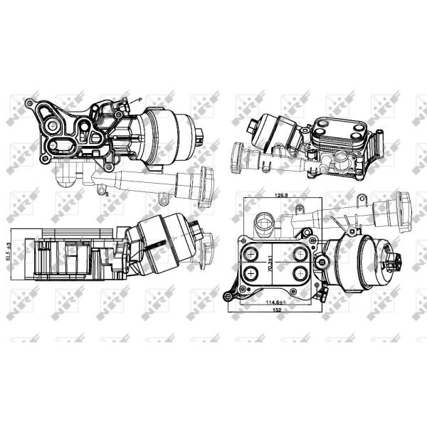 Слика на Ладник за масло NRF 31327 за Opel Tigra TwinTop 1.3 CDTI - 69 коњи дизел