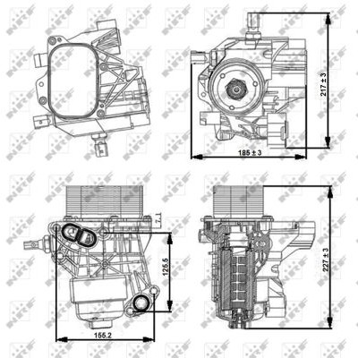 Слика на Ладник за масло NRF 31356 за Audi A3 Sedan (8VS) 1.6 TDI - 105 коњи дизел