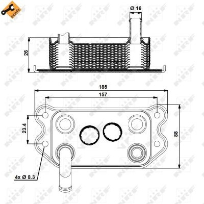 Слика на Ладник за масло NRF EASY FIT 31176 за Volvo S70 Saloon (P80) 2.4 Turbo - 193 коњи бензин