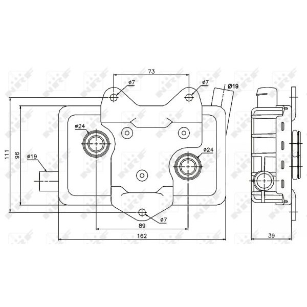 Слика на Ладник за масло NRF EASY FIT 31180 за Mercedes Sprinter 3-t Platform (903) 310 D 2.9 - 102 коњи дизел