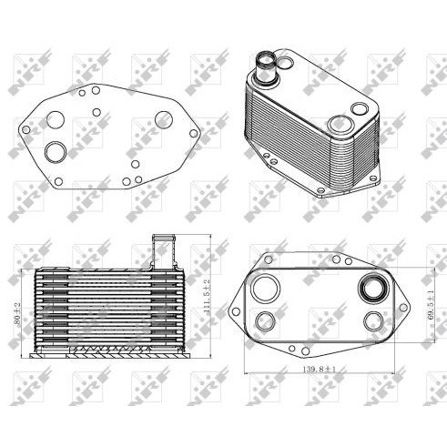 Слика на Ладник за масло NRF EASY FIT 31307 за BMW 5 Sedan E39 530 d - 193 коњи дизел