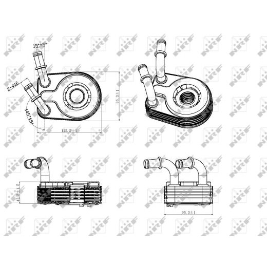 Слика на Ладник за масло NRF EASY FIT 31321 за Fiat Doblo Cargo 223 1.9 JTD - 105 коњи дизел