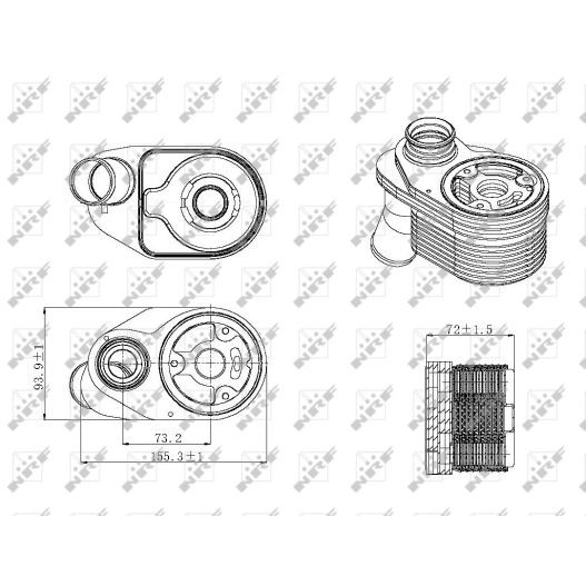 Слика на Ладник за масло NRF EASY FIT 31325 за камион Iveco Daily 2 Bus Box 29 L 10 V (ALJA43A2, ALJA42A2, ALJA41A2) - 95 коњи дизел