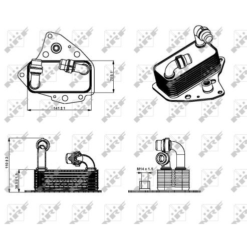 Слика на Ладник за масло NRF EASY FIT 31344