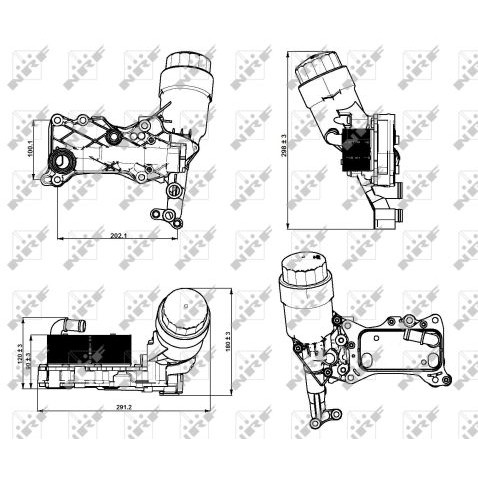 Слика на Ладник за масло NRF EASY FIT 31350 за Mercedes S-class Saloon (w221) S 250 CDI (221.003, 221.103) - 204 коњи дизел