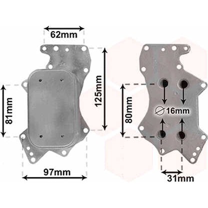 Слика на Ладник за масло VAN WEZEL 03013707 за VW Touareg (7L) 3.0 V6 TDI - 240 коњи дизел