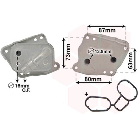 Слика на Ладник за масло VAN WEZEL 06003412 за BMW 3 Touring E46 318 i - 143 коњи бензин