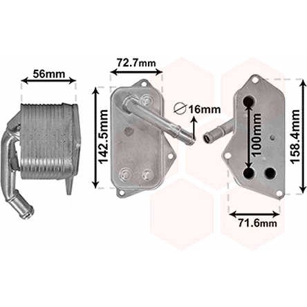 Слика на Ладник за масло VAN WEZEL 06013701 за BMW 3 Coupe E92 325 i - 218 коњи бензин