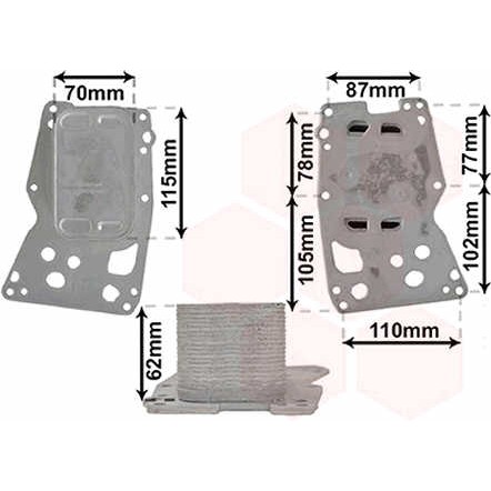 Слика на Ладник за масло VAN WEZEL 06013715 за Mini Countryman (R60) Cooper D ALL4 - 112 коњи дизел