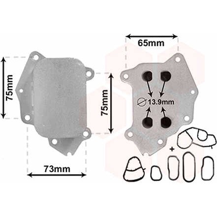 Слика на Ладник за масло VAN WEZEL 09013700 за Citroen C4 Grand Picasso 2 1.6 HDi 90 - 92 коњи дизел