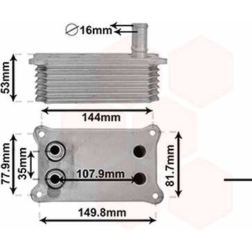 Слика на Ладник за масло VAN WEZEL 18013705 за Ford Mondeo 3 Clipper (BWY) 2.0 16V - 146 коњи бензин