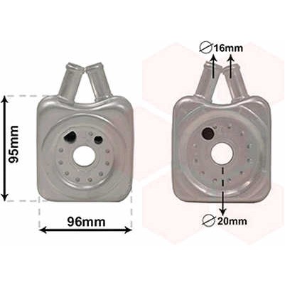 Слика на Ладник за масло VAN WEZEL 58003147 за Audi A3 (8P1) 1.6 - 102 коњи бензин