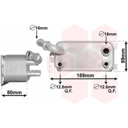 Слика на Ладник за масло VAN WEZEL 59003170 за Ford Mondeo 4 Turnier 2.0 TDCi - 140 коњи дизел