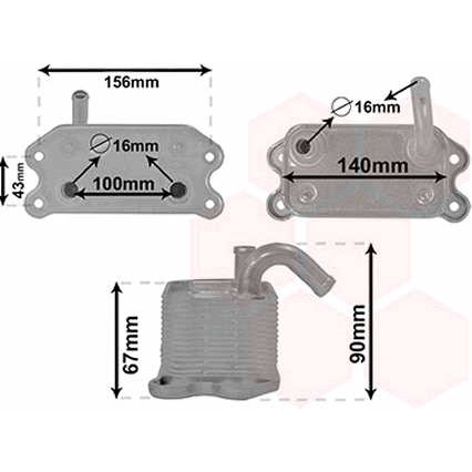 Слика на Ладник за масло VAN WEZEL 59013702 за Volvo V70 Estate 2 (P80) 2.4 D - 126 коњи дизел