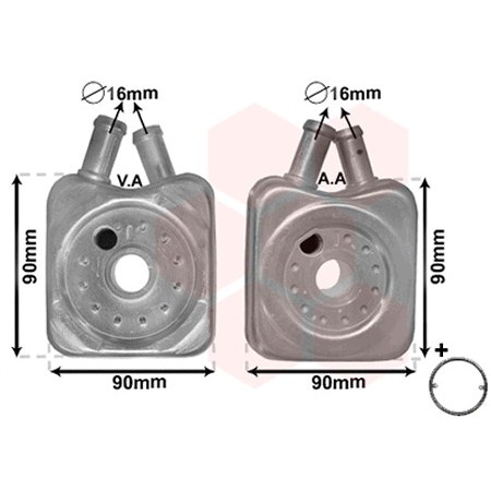 Слика на Ладник за масло VAN WEZEL IR PLUS 58003106 за VW Jetta 4 Estate (1J6) 2.3 V5 - 150 коњи бензин