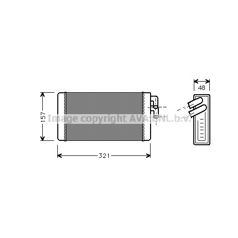 Слика на Ладник за парно AVA QUALITY COOLING AI6052 за Audi 100 Avant (44, 44Q, C3) 1.8 quattro - 90 коњи бензин