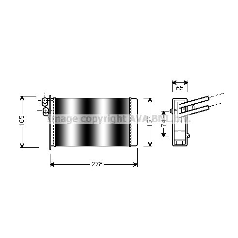 Слика на Ладник за парно AVA QUALITY COOLING AI6097 за Audi A4 Sedan (8D2, B5) 1.8 - 115 коњи бензин