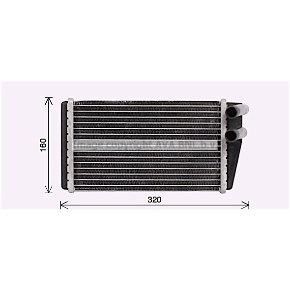 Слика на Ладник за парно AVA QUALITY COOLING AU6233 за Land Rover Defender Pickup (LD) 2.5 Td5 4x4 - 122 коњи дизел